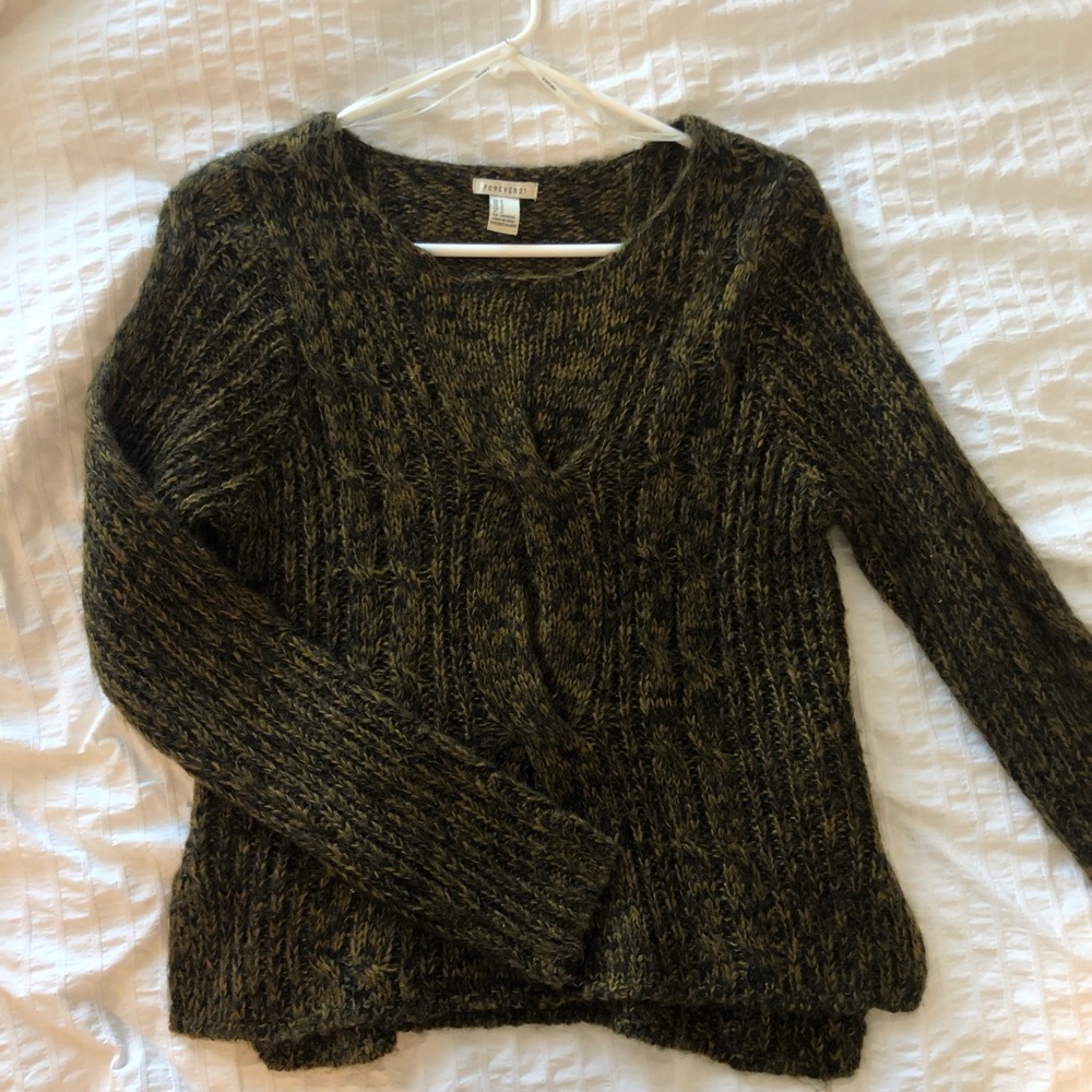 Forever 21 Black and Yellow Knit Sweater